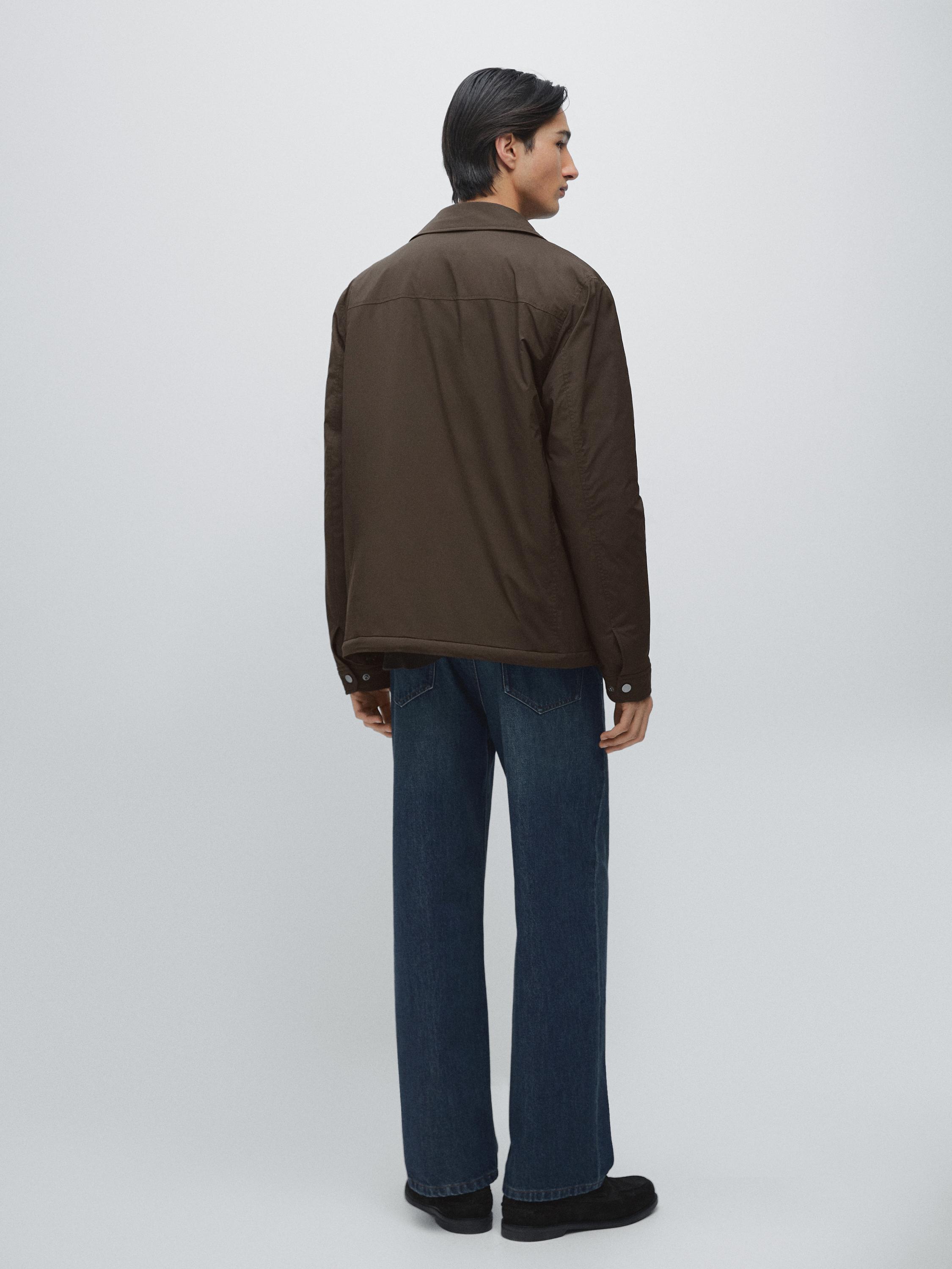 Overshirt with pockets and collar piece